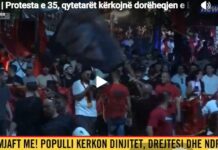 LIVE- Diaspora ngre ‘në këmbë’ Tiranën/ Flakadanë gjatë marshimit, protestuesit krijojnë atmosferë në rrugët e kryeqytetit, kërkohet ikja e Ramës